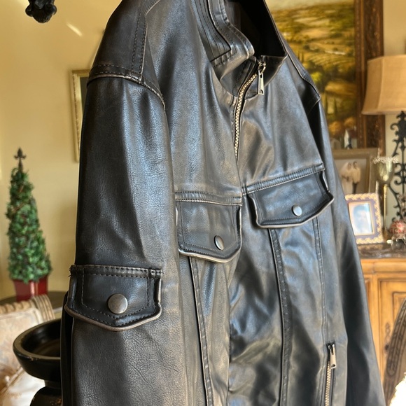 Sonoma Life Style Faux Leather Dark Brown Mens Jacket Size Large dark brown - Picture 8 of 11